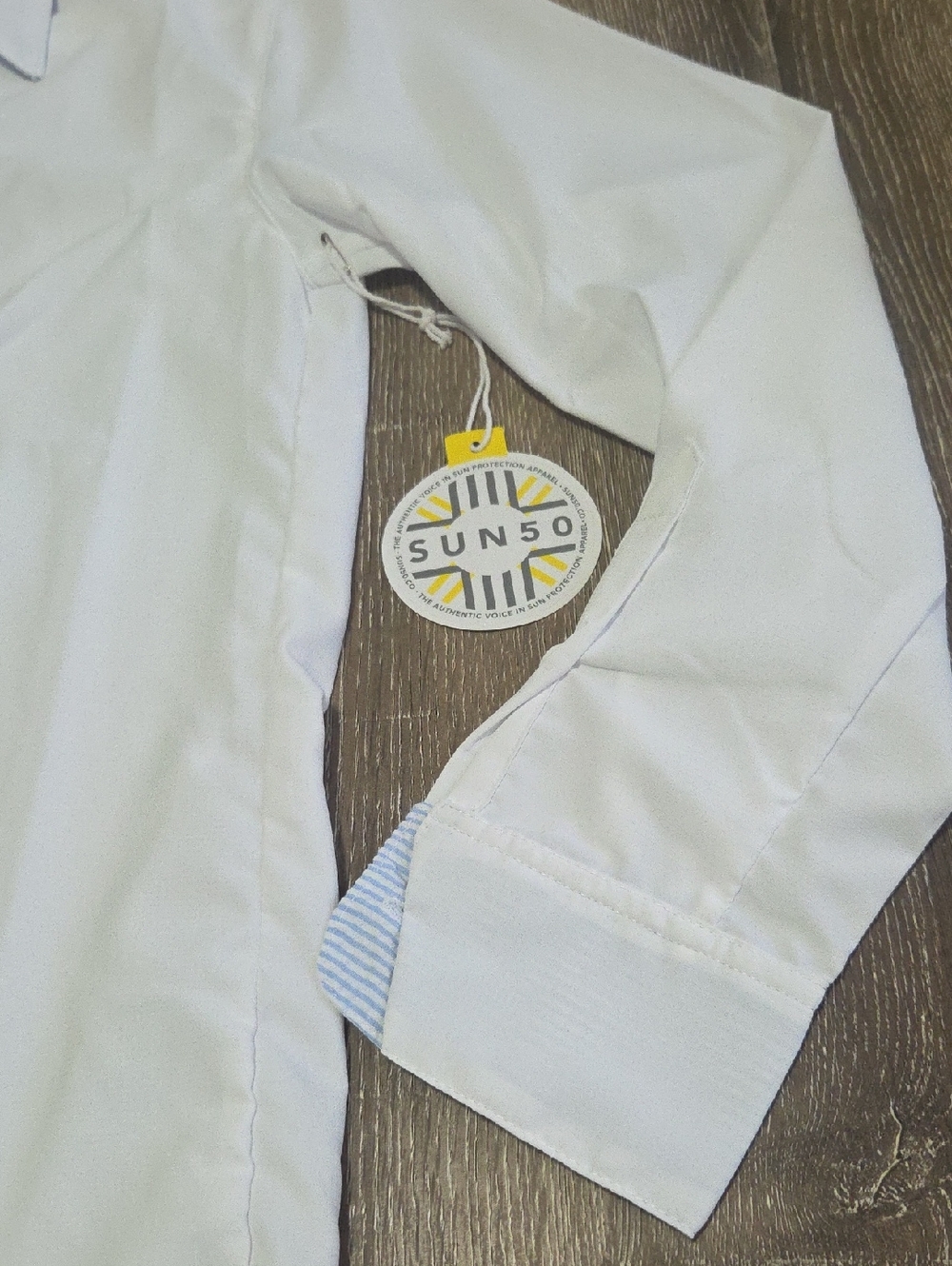 NEW! SUN50 White Long Sleeve Swim Cover-Up Shirt Relaxed High Low - Picture 4 of 13